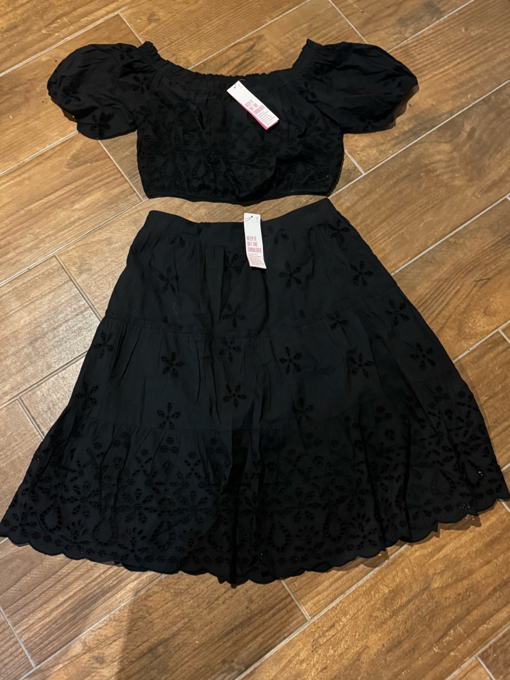 🆕️ 🖤LARGE HTF Lilly Pulitzer🖤 - Penley Midi Set NWT eyelet  Embroidered